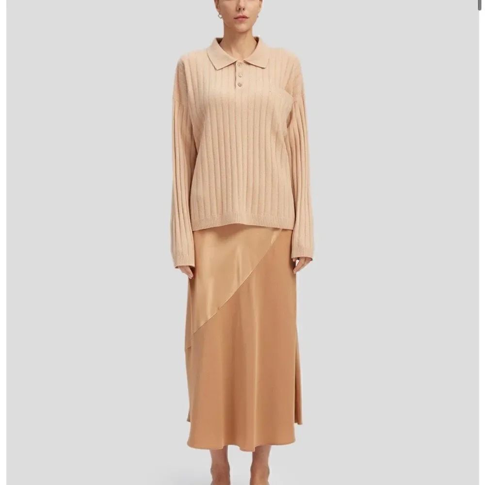 Lattelier satin midi skirt